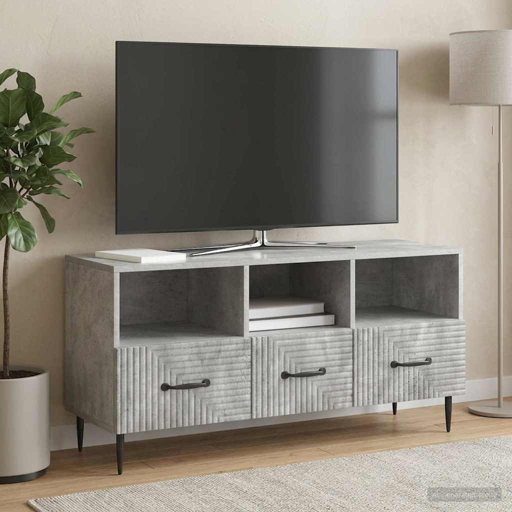 TV Cabinet Concrete Grey 102 x 34.5 x 50 cm Engineered Wood