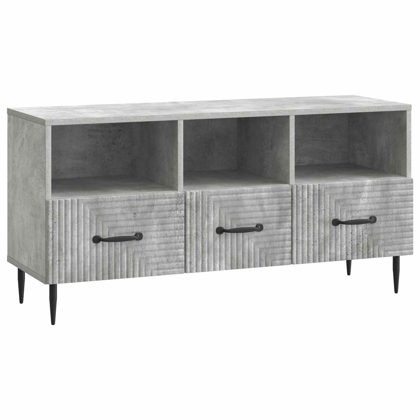 TV Cabinet Concrete Grey 102 x 34.5 x 50 cm Engineered Wood