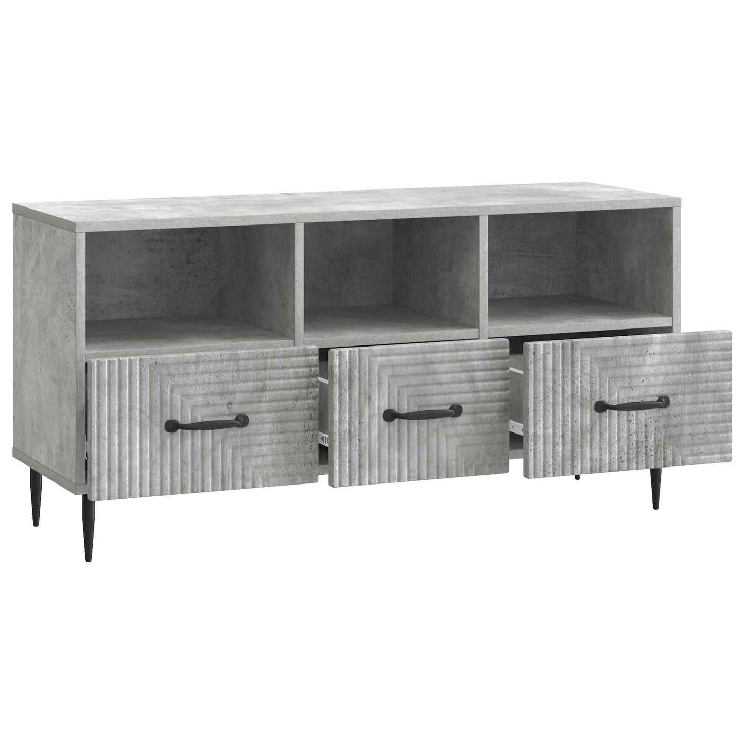 TV Cabinet Concrete Grey 102 x 34.5 x 50 cm Engineered Wood