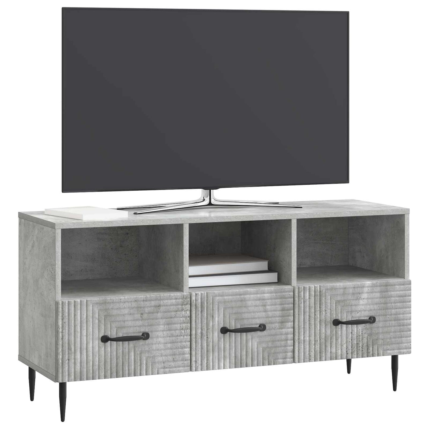 TV Cabinet Concrete Grey 102 x 34.5 x 50 cm Engineered Wood