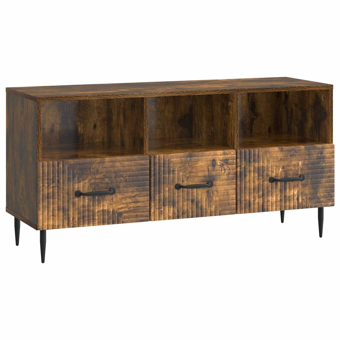TV Cabinet Smoked Oak 102 x 34.5 x 50 cm Engineered Wood