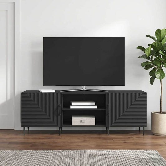 TV Cabinet 150 x 31 x 50 cm Black Engineered Wood