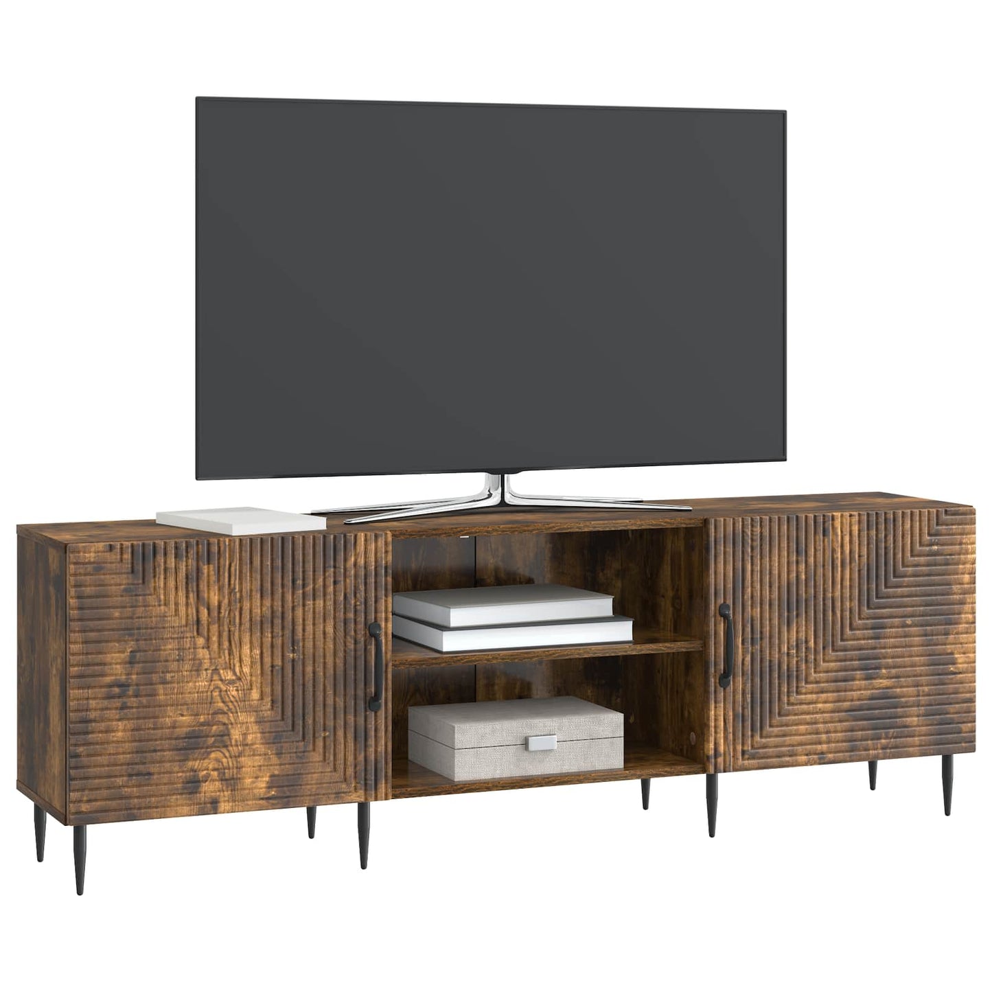 TV Cabinet Smoked Oak 150 x 31 x 50 cm Engineered Wood