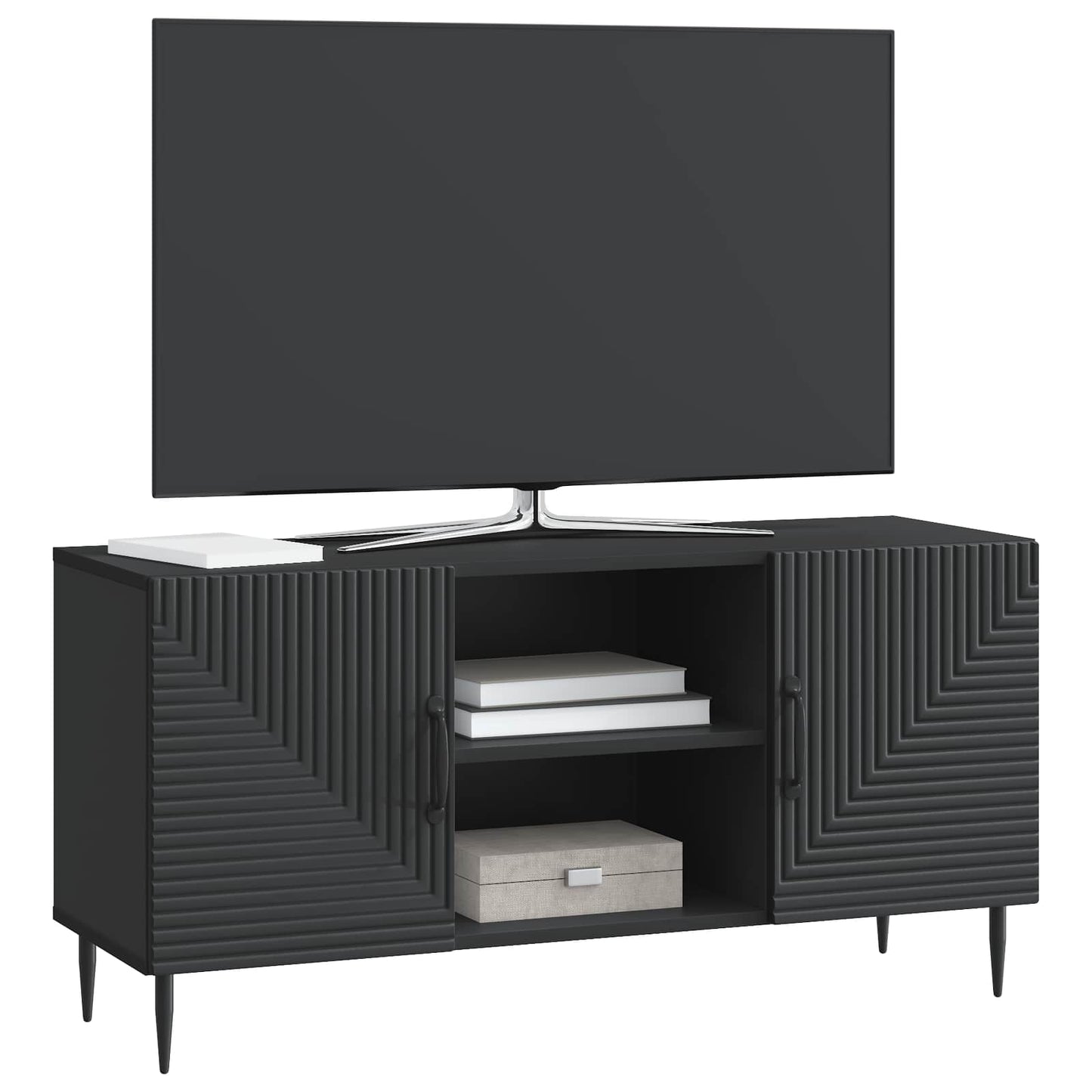 TV Cabinet Black 102 x 34.5 x 50 cm Engineered Wood