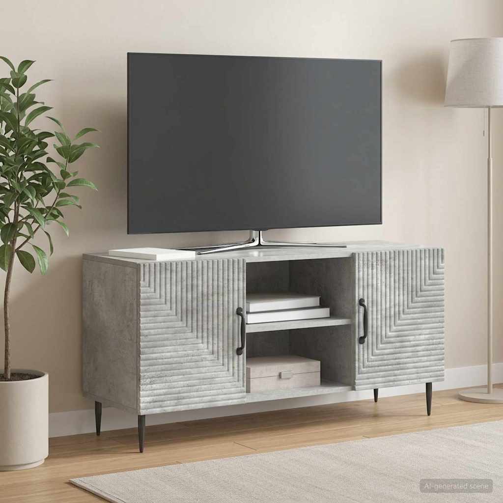 TV Cabinet Concrete Grey 102 x 34.5 x 50 cm Engineered Wood