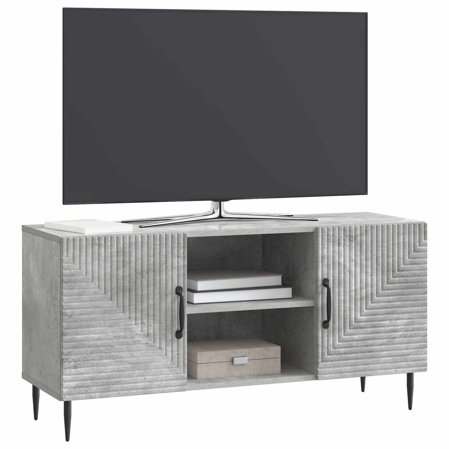 TV Cabinet Concrete Grey 102 x 34.5 x 50 cm Engineered Wood