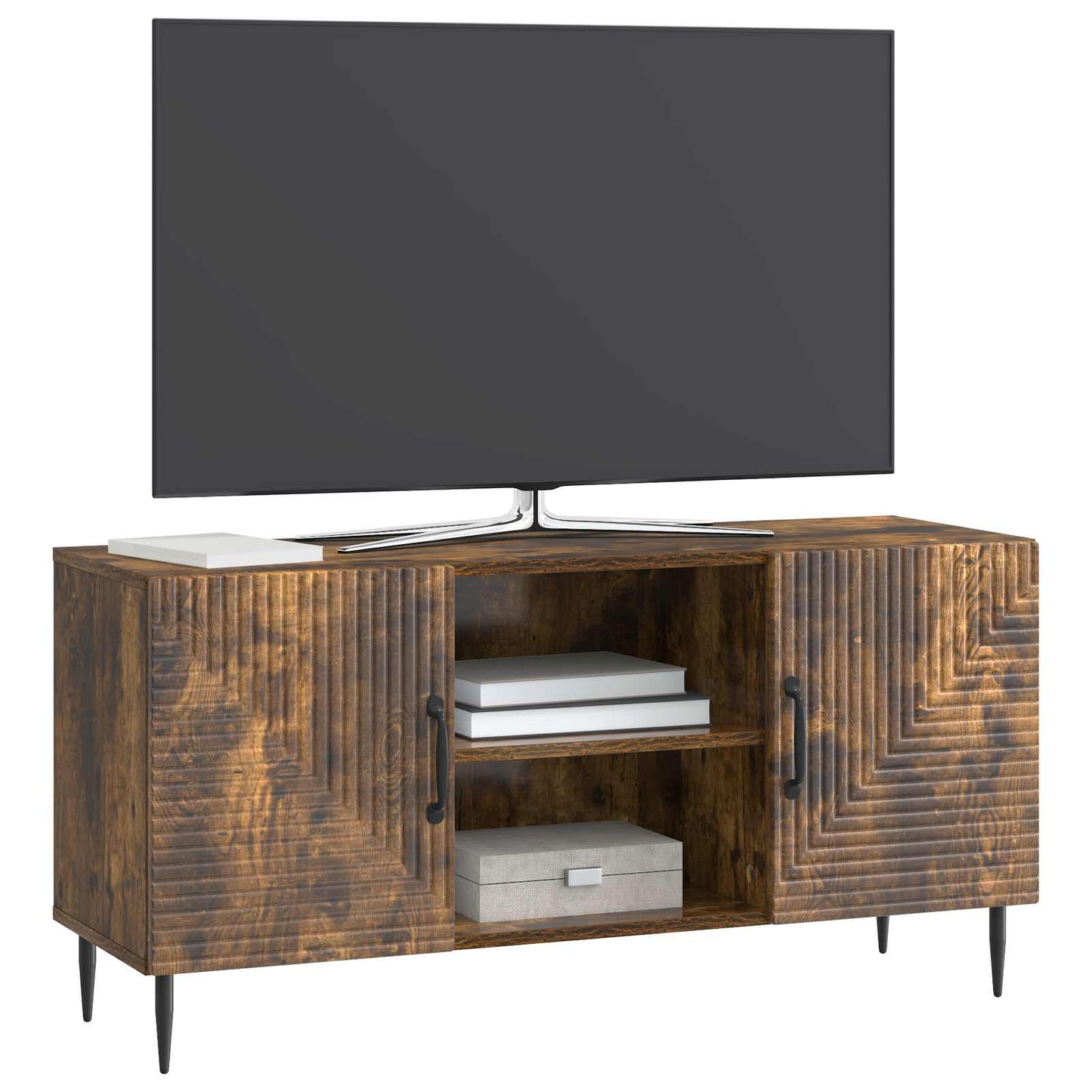 TV Cabinet Smoked Oak 102 x 34.5 x 50 cm Engineered Wood
