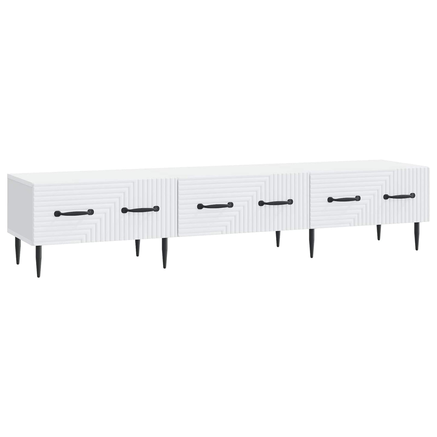 TV Cabinet with Drawer White 147 x 34.5 x 30 cm Engineered Wood