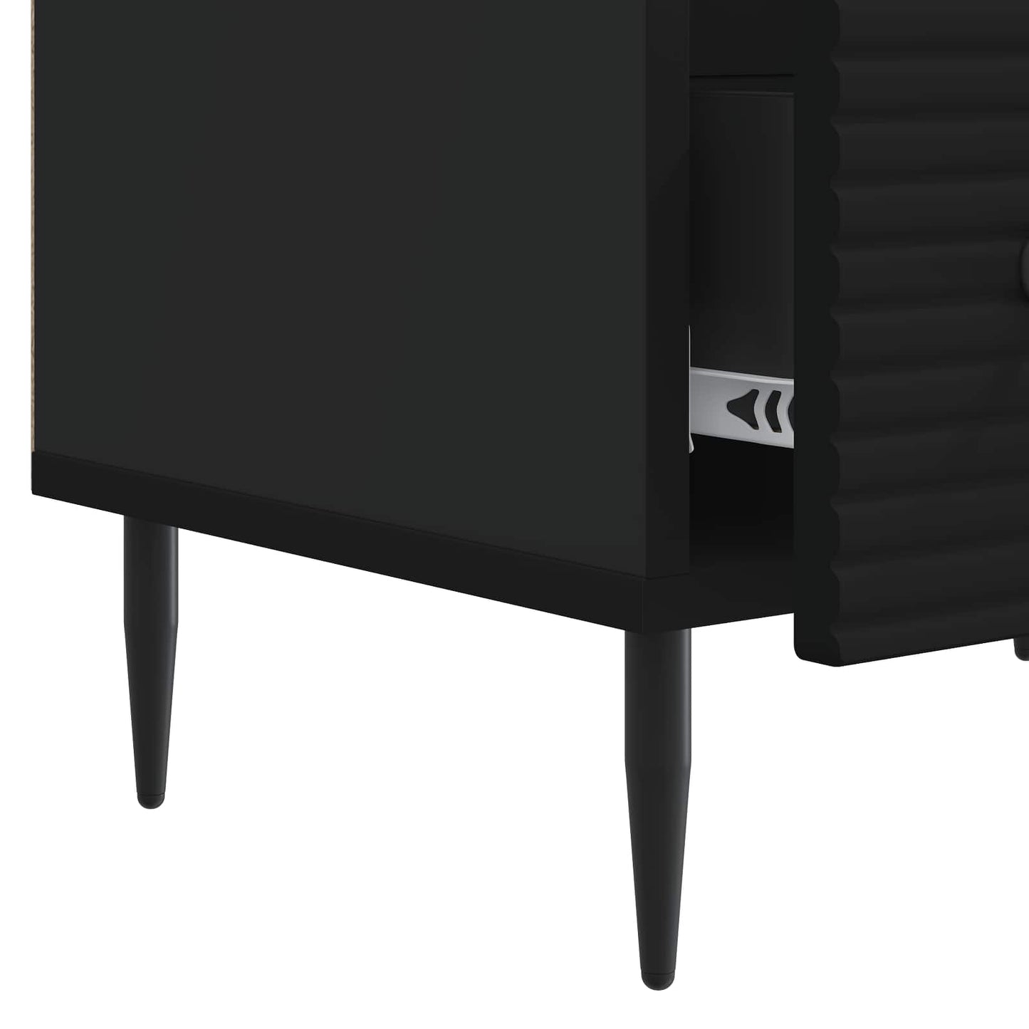 TV Cabinet with Drawer Black 147 x 34.5 x 30 cm Engineered Wood