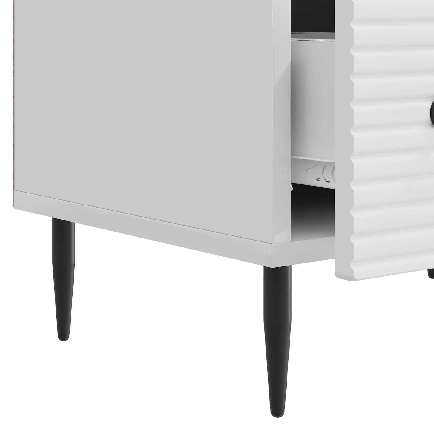 TV Cabinet High Gloss White 147 x 34.5 x 30 cm Engineered Wood