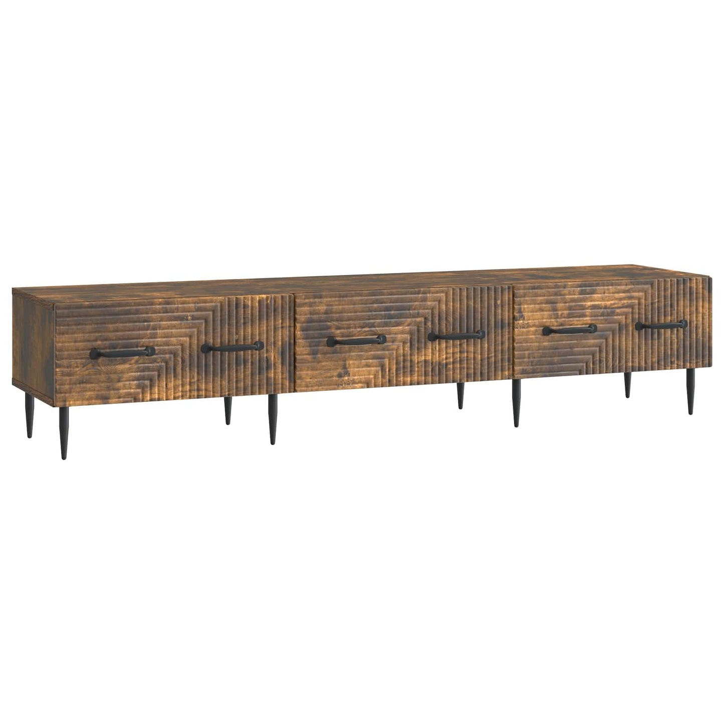 TV Cabinet Smoked Oak 147 x 34.5 x 30 cm Engineered Wood