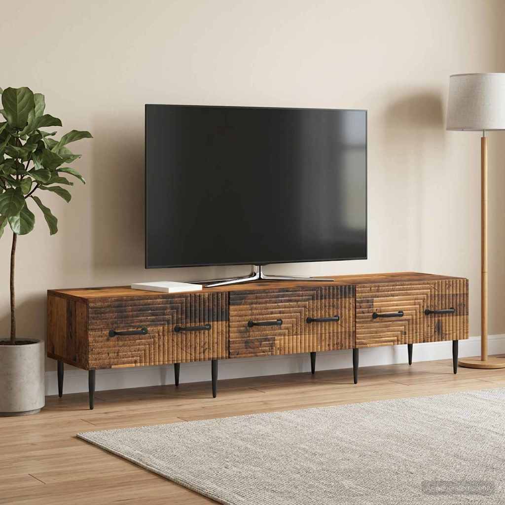TV Cabinet Old Wood 147 x 34.5 x 30 cm Engineered Wood