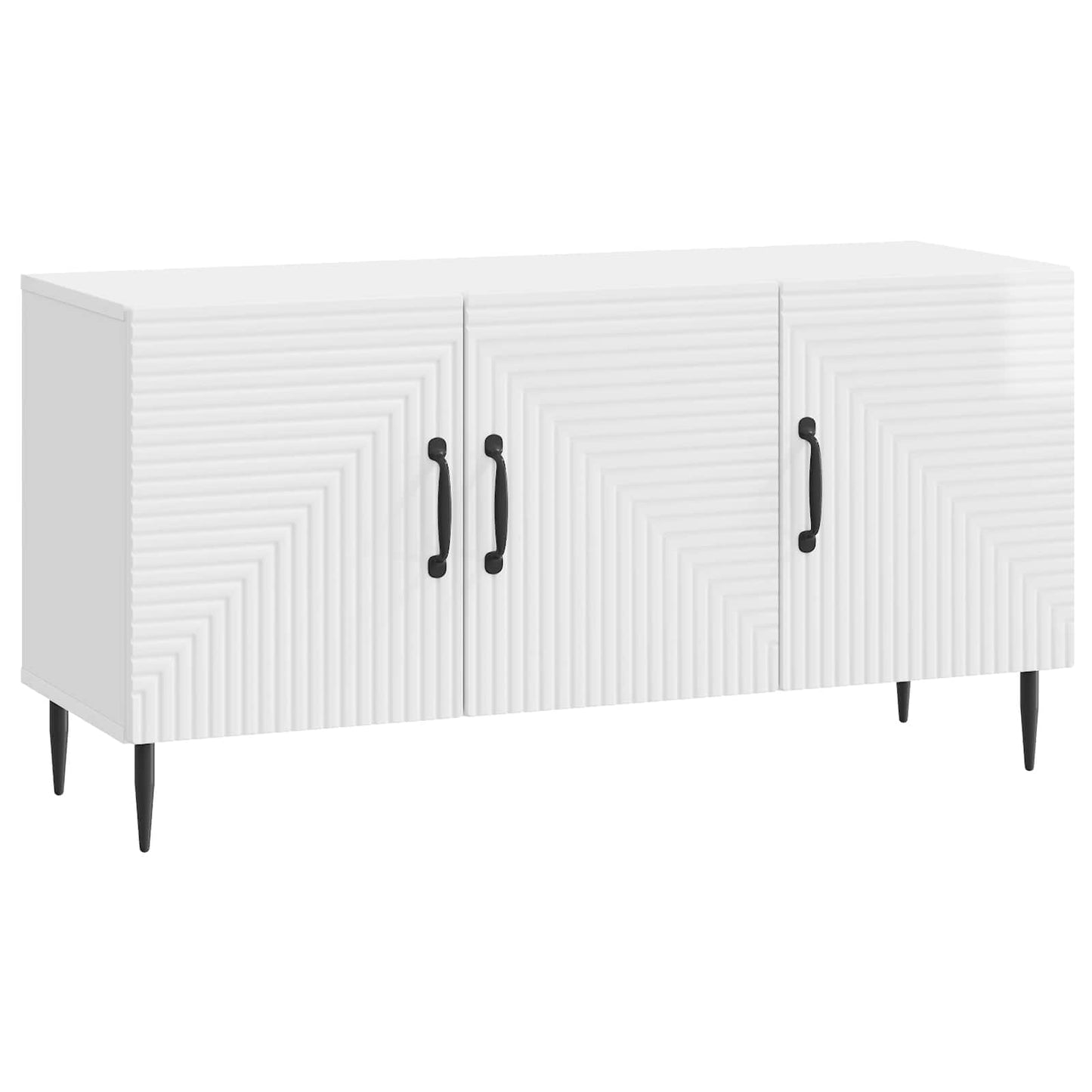 TV Cabinet High Gloss White 99 x 34.5 x 50 cm Engineered Wood