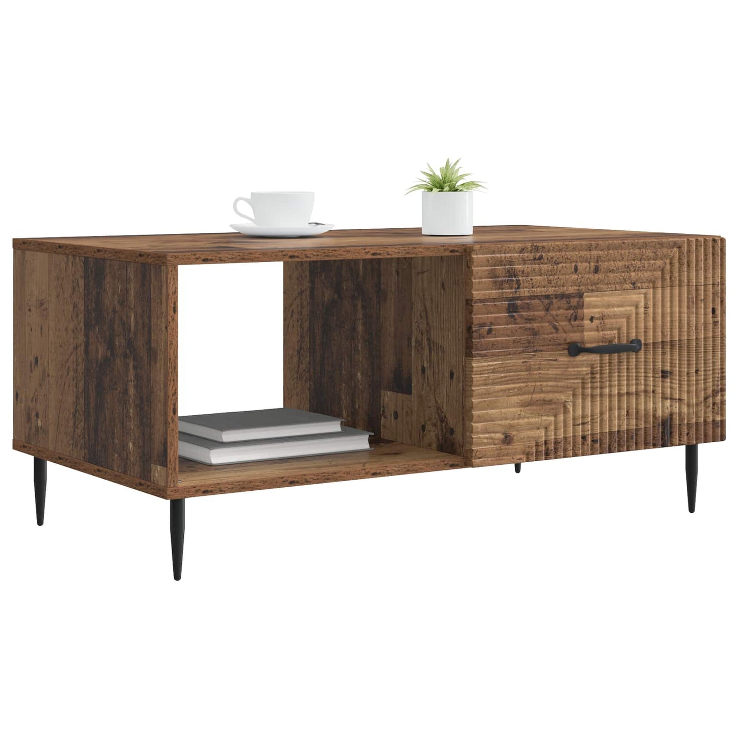Coffee Table Old Wood 90 x 50 x 40 cm Engineered Wood