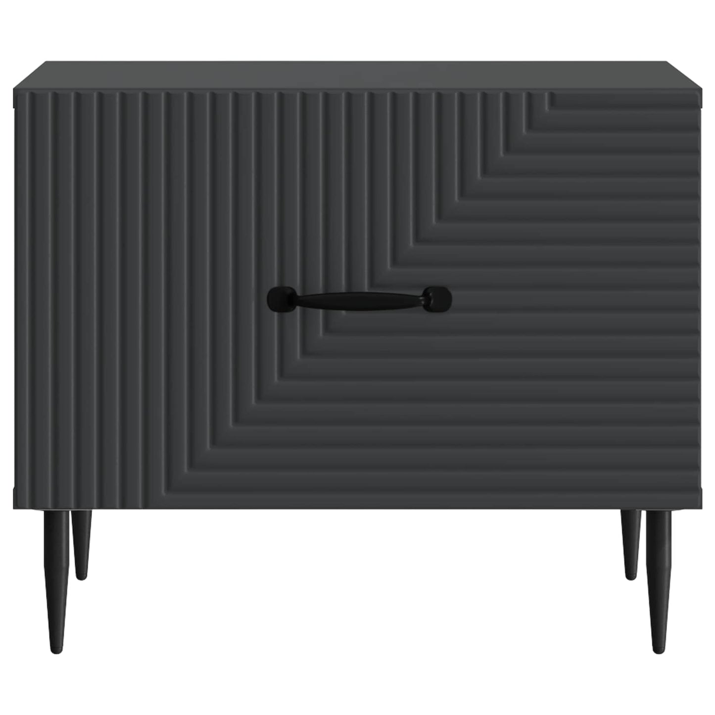 Coffee Table with Drawer Black 49 x 50 x 40 cm Engineered Wood