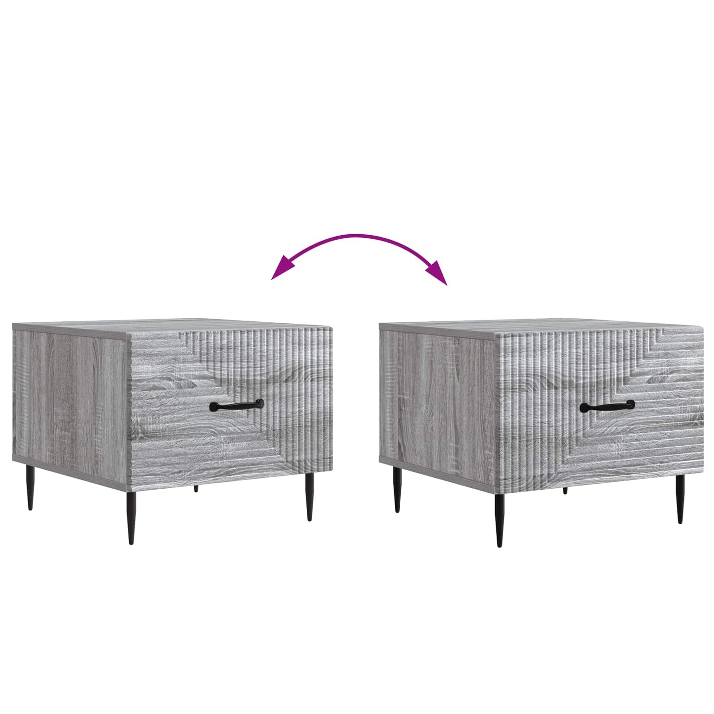 Coffee Table Grey Sonoma 49 x 50 x 40 cm Engineered Wood