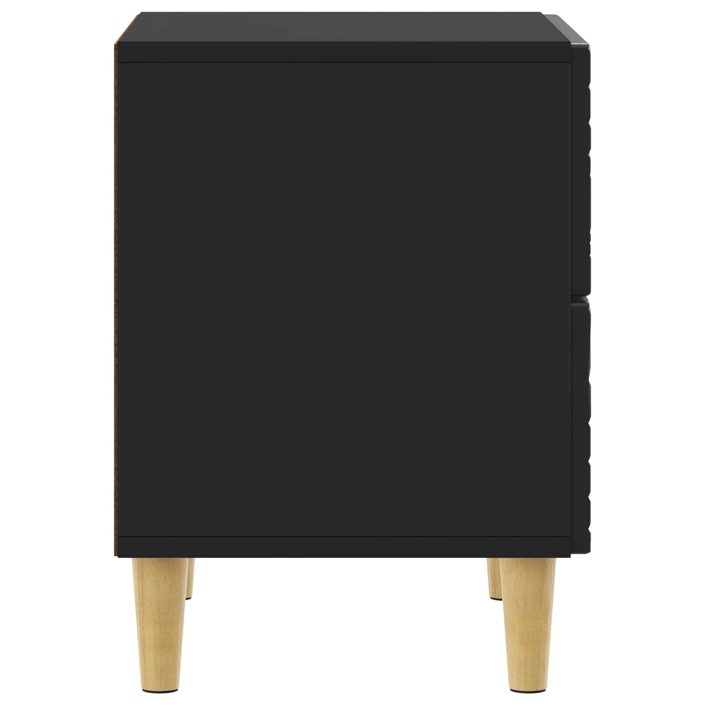 Bedside Table Black 43 x 34.5 x 48 cm Engineered Wood