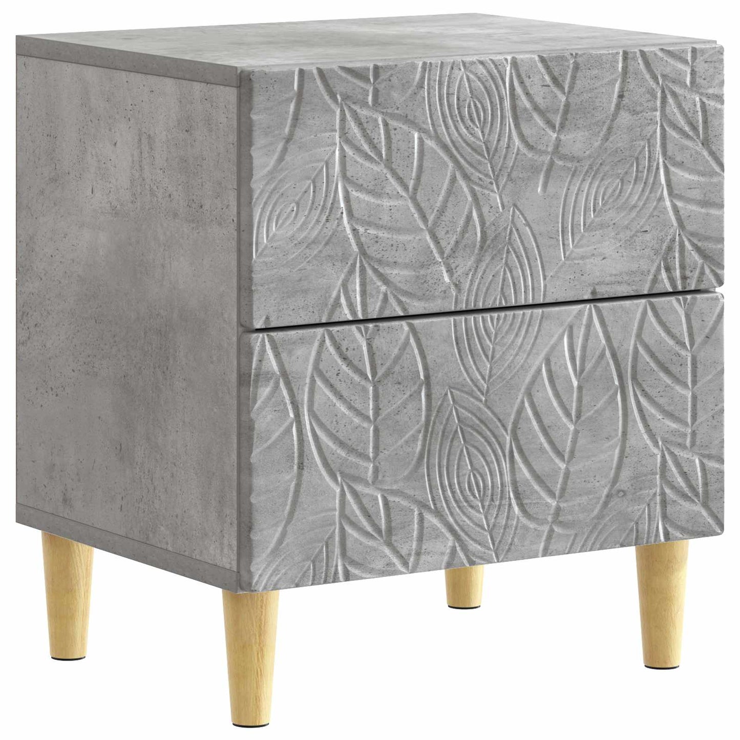 Bedside Table Concrete Grey 43 x 34.5 x 48 cm Engineered Wood