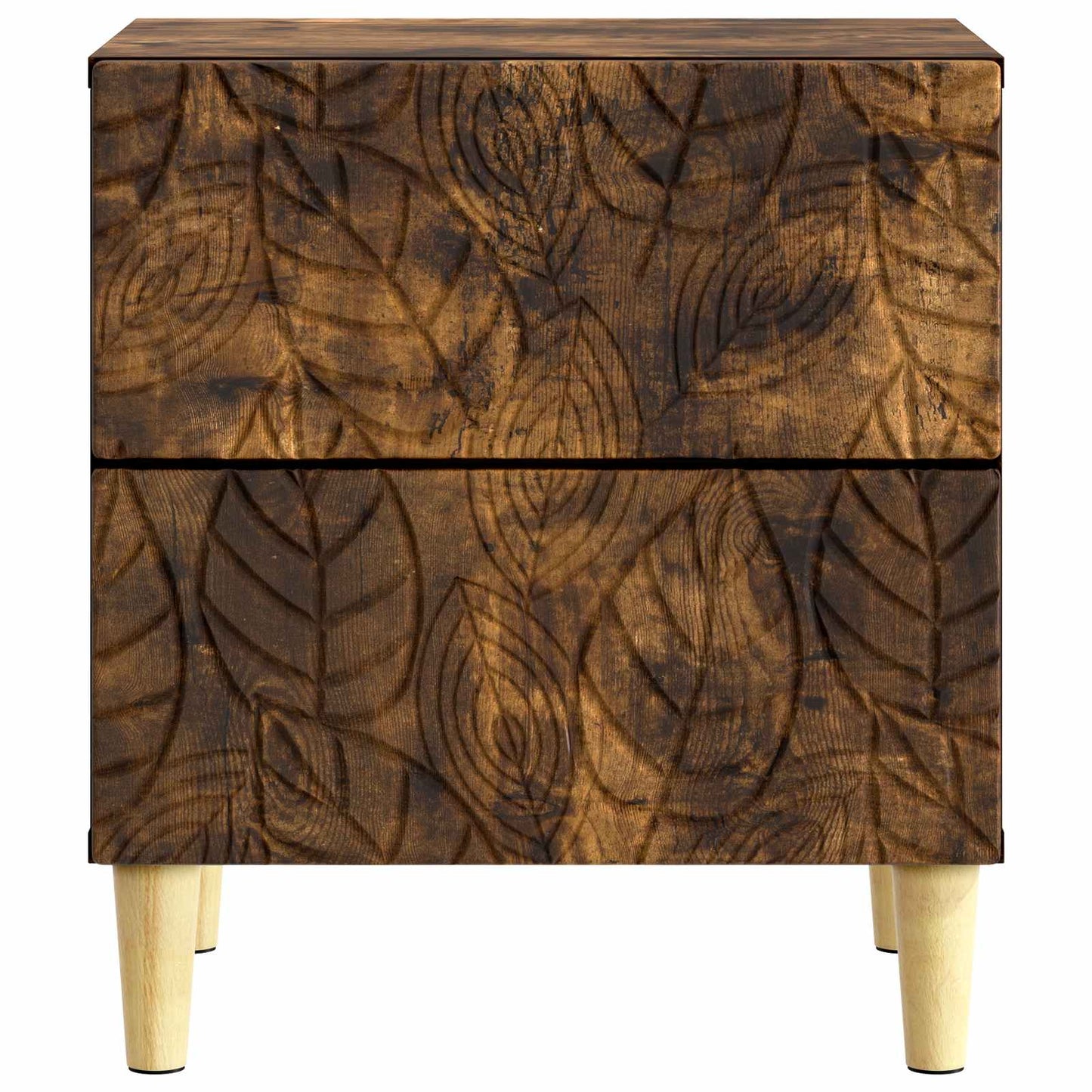 Bedside Table Smoked Oak 43 x 34.5 x 48 cm Engineered Wood