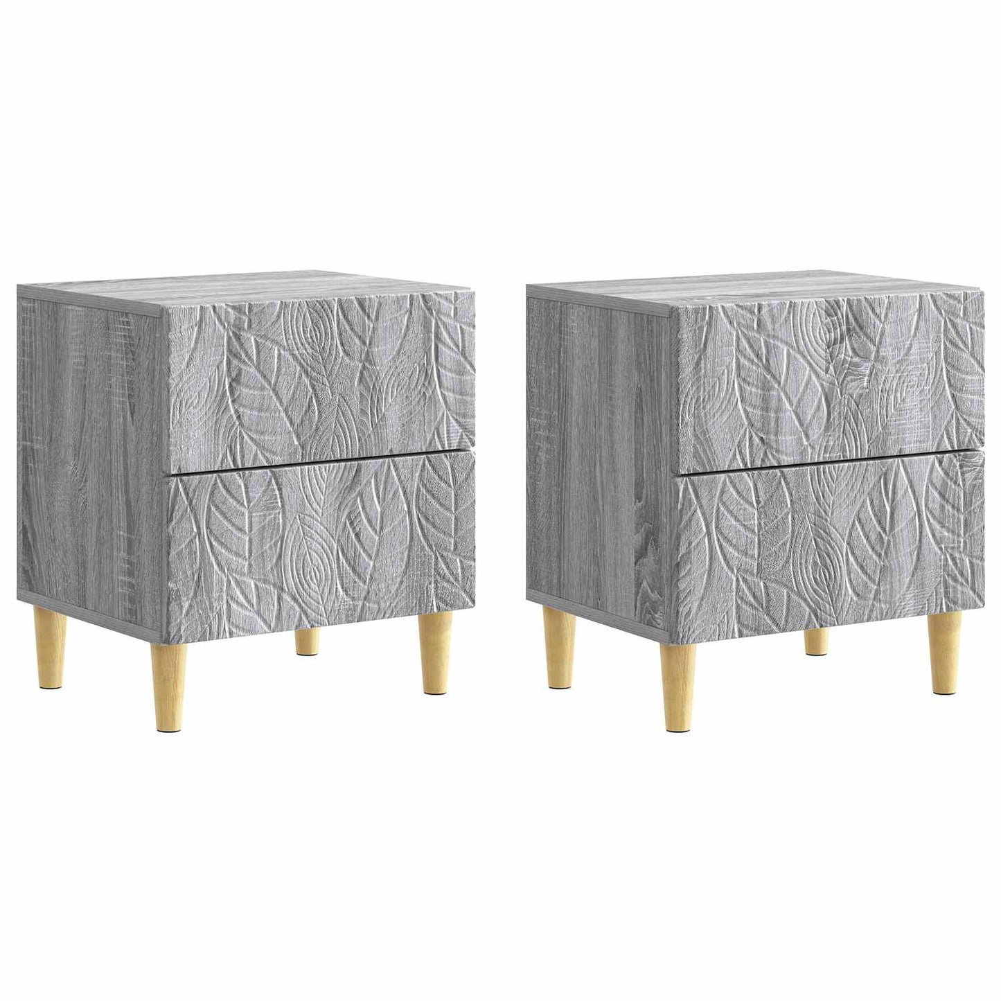 Bedside Table 2 pcs Grey Sonoma 43 x 34.5 x 48 cm