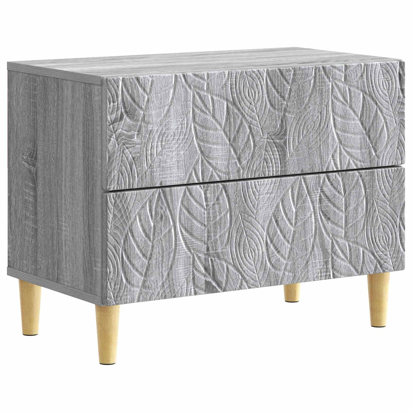 Bedside Table Grey Sonoma 62 x 34.5 x 48 cm Engineered Wood