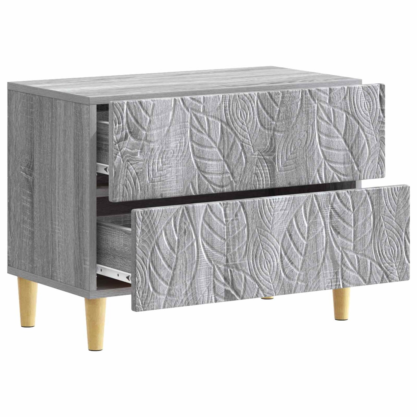 Bedside Table Grey Sonoma 62 x 34.5 x 48 cm Engineered Wood