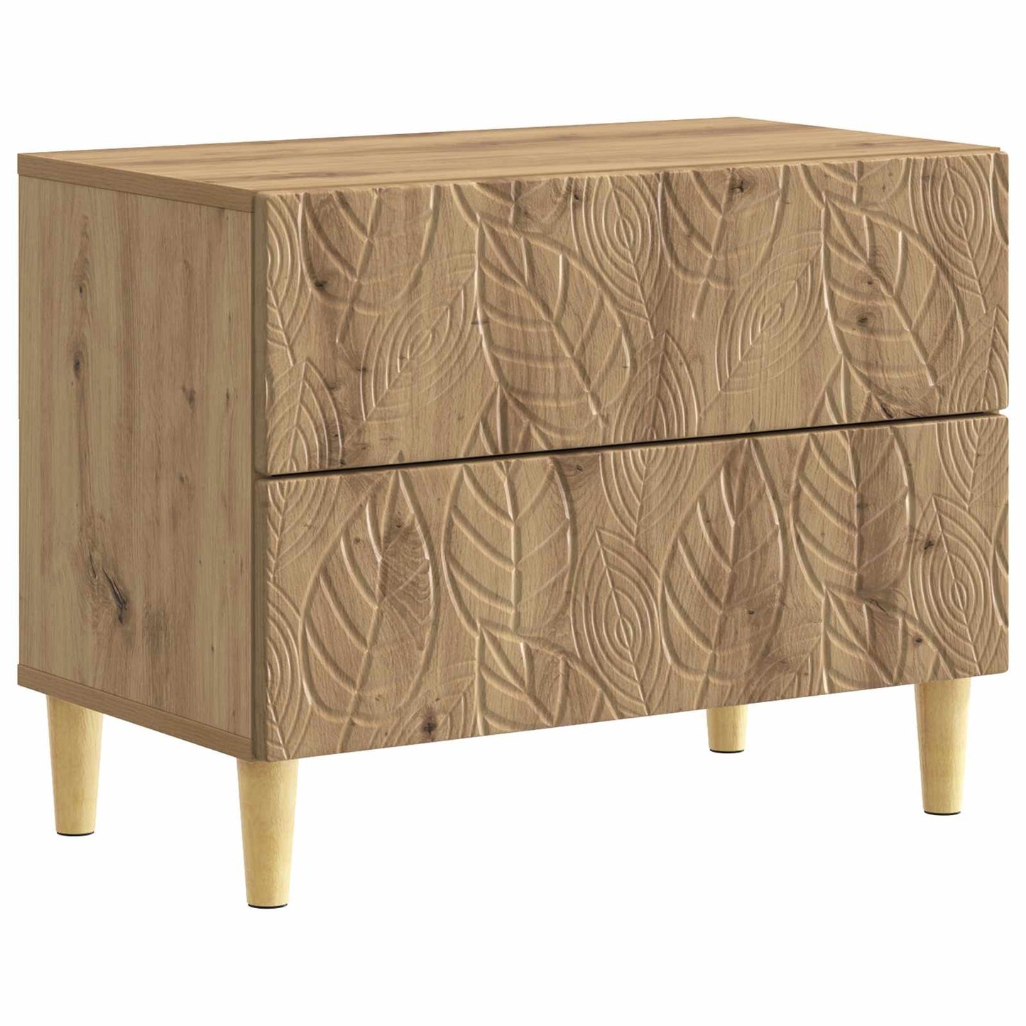 Bedside Table Artisan Oak 62 x 34.5 x 48 cm Engineered Wood