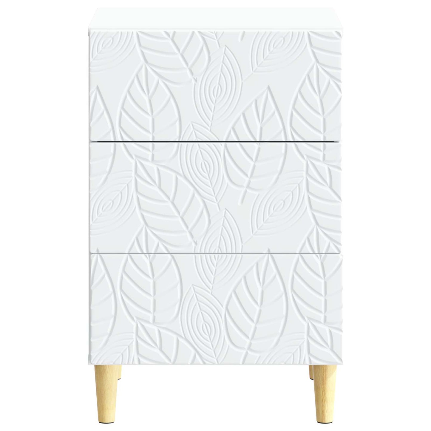 Bedside Table White 43 x 39.5 x 66.5 cm Engineered Wood