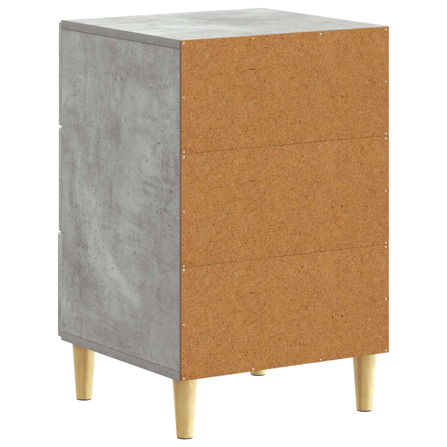 Bedside Table Concrete Grey 43 x 39.5 x 66.5 cm Engineered Wood