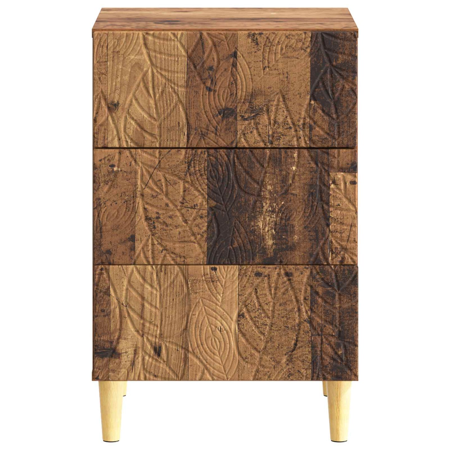 Bedside Table Old Wood 43 x 39.5 x 66.5 cm Engineered Wood