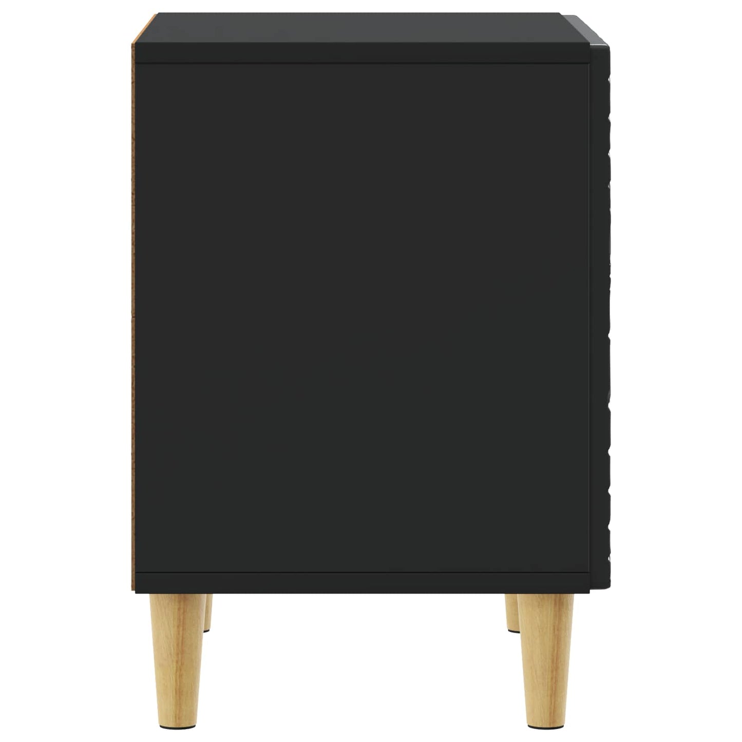 Bedside Table Black 43 x 34.5 x 50 cm Engineered Wood