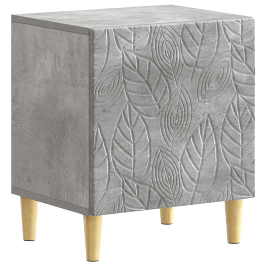 Bedside Table Concrete Grey 43 x 34.5 x 50 cm Engineered Wood