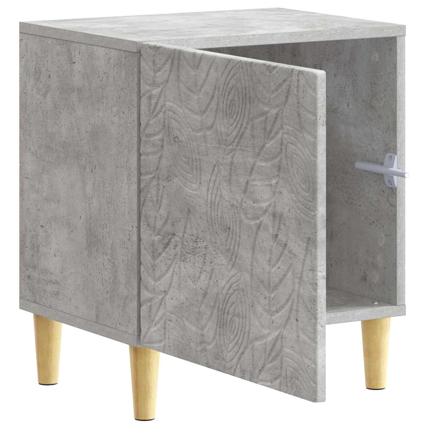 Bedside Table Concrete Grey 43 x 34.5 x 50 cm Engineered Wood