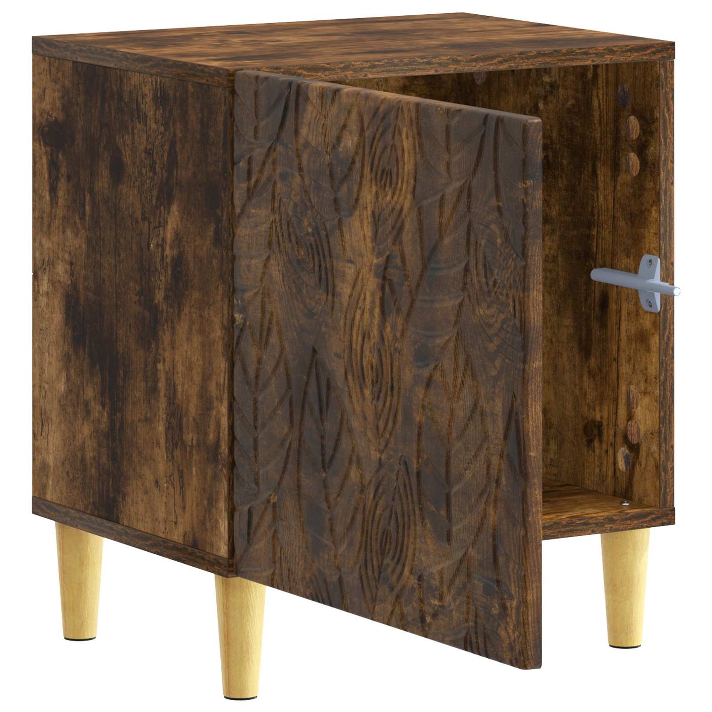 Bedside Table 2 pcs Smoked Oak 43 x 34.5 x 50 cm