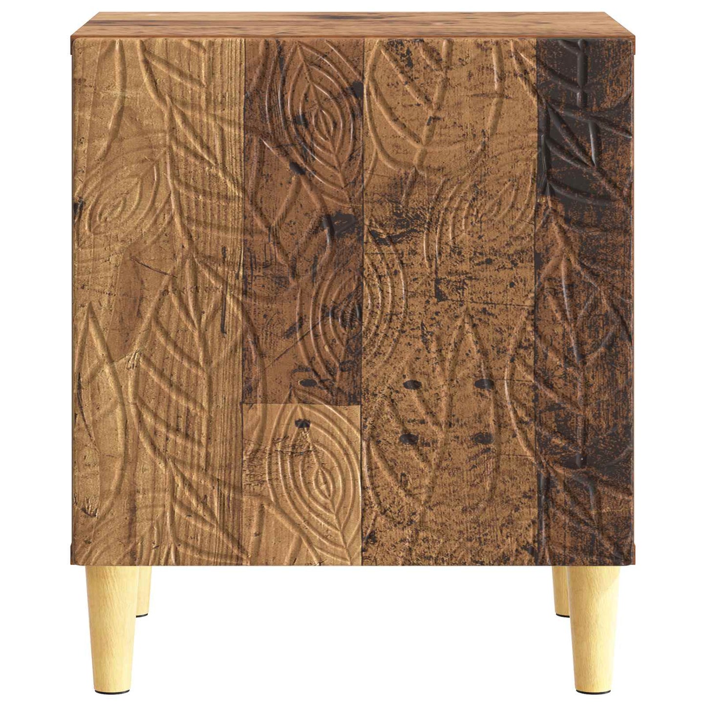 Bedside Table 2 pcs Old Wood 43 x 34.5 x 50 cm Engineered Wood