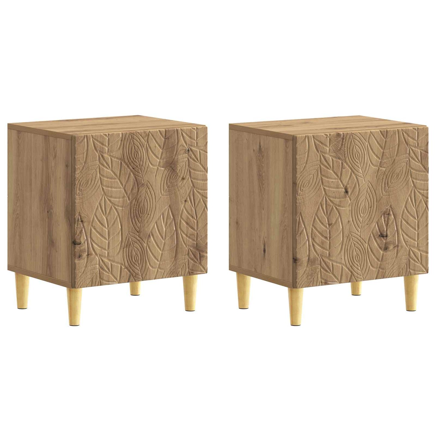 Bedside Table 2 pcs Artisan Oak 43 x 34.5 x 50 cm
