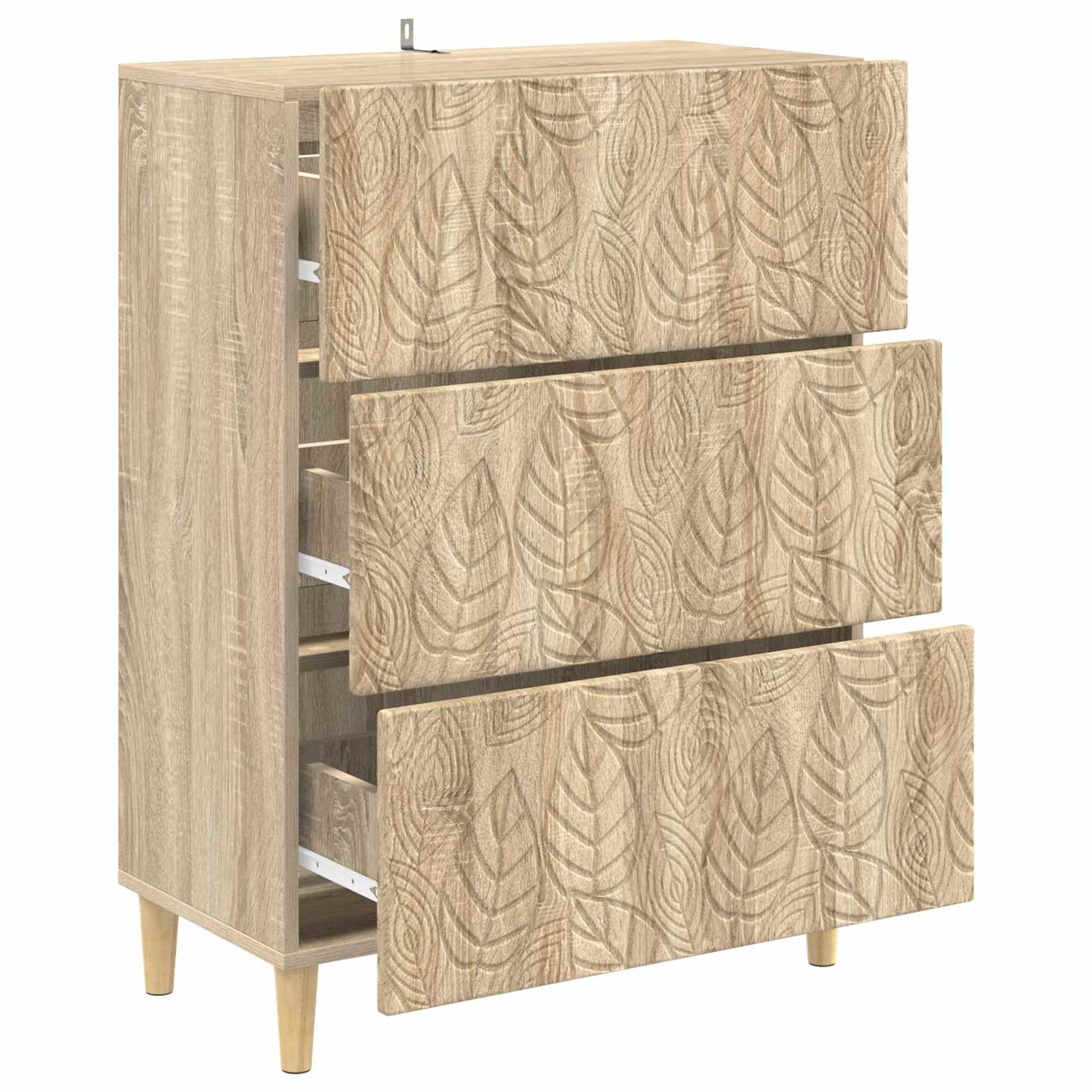 Drawer Cabinet Sonoma Oak 66 x 34.5 x 90 cm Engineered Wood