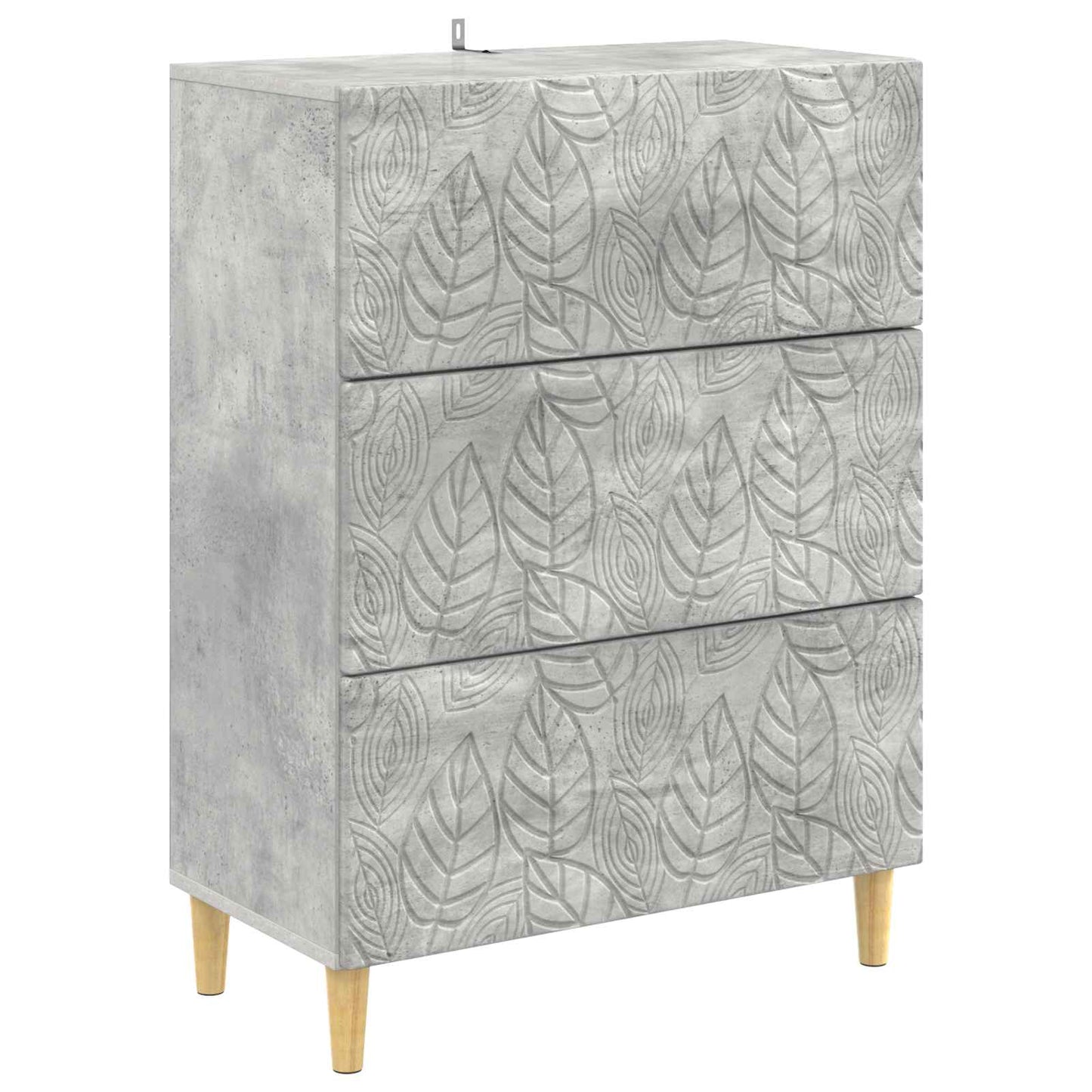 Drawer Cabinet Concrete Grey 66 x 34.5 x 90 cm Engineered Wood