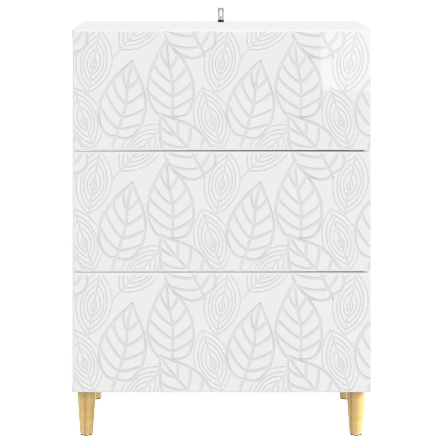 Drawer Cabinet High Gloss White 66 x 34.5 x 90 cm