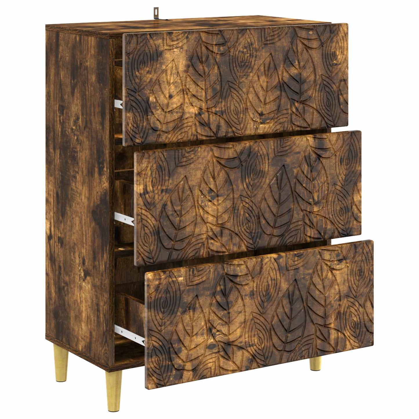 Drawer Cabinet Smoked Oak 66 x 34.5 x 90 cm Engineered Wood