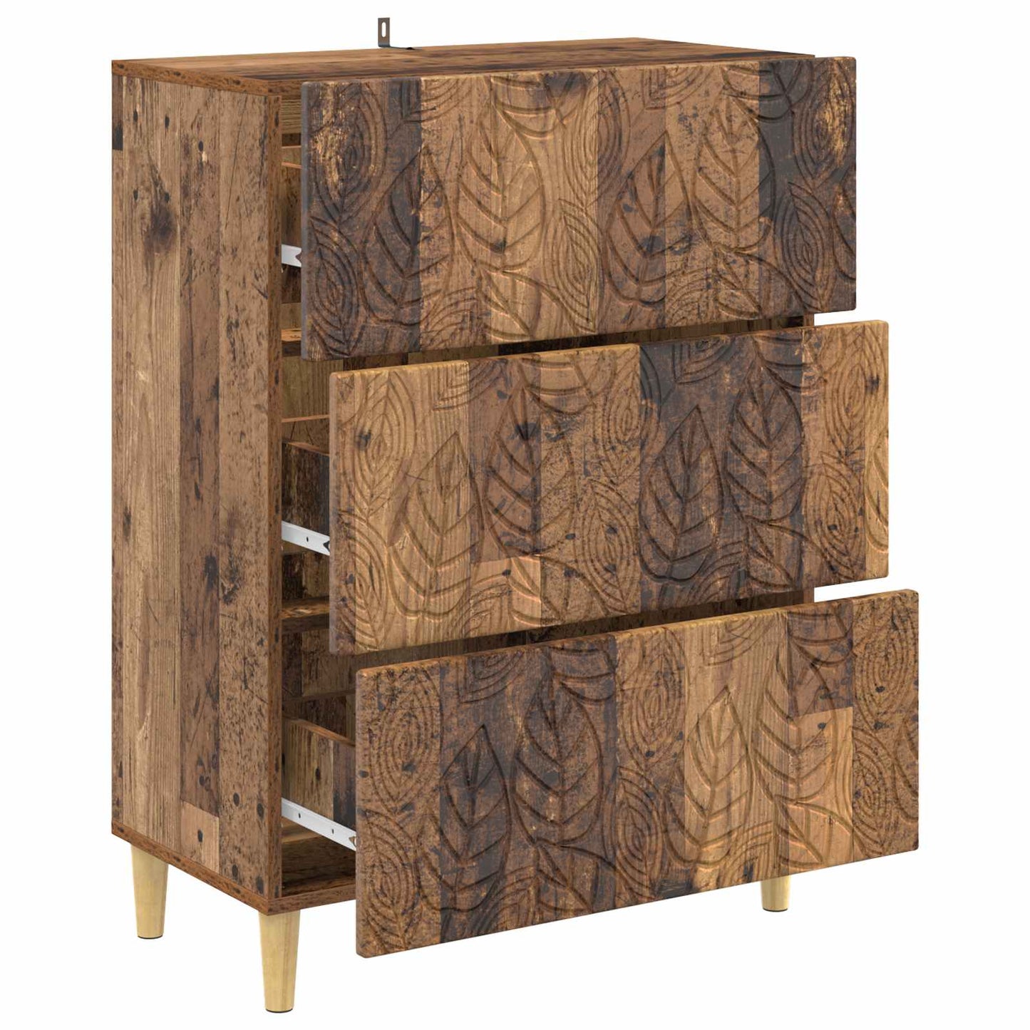 Drawer Cabinet Old Wood 66 x 34.5 x 90 cm Engineered Wood