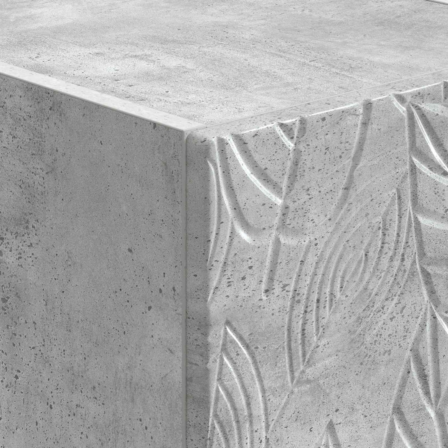 Drawer Cabinet Concrete Grey 33 x 34.5 x 90 cm Engineered Wood