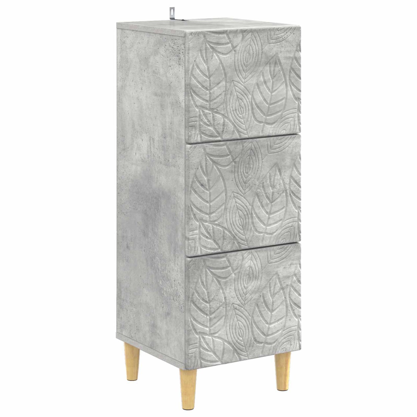 Drawer Cabinet Concrete Grey 33 x 34.5 x 90 cm Engineered Wood