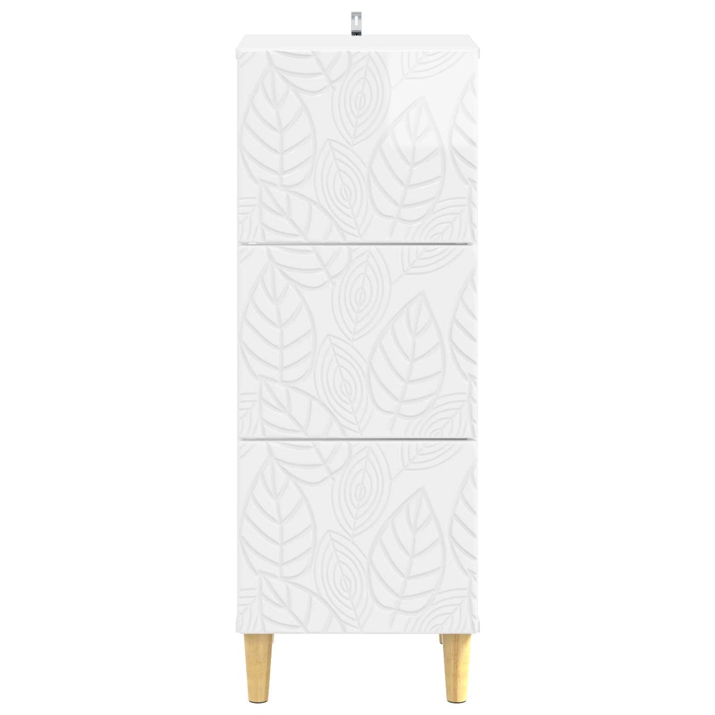 Drawer Cabinet High Gloss White 33 x 34.5 x 90 cm