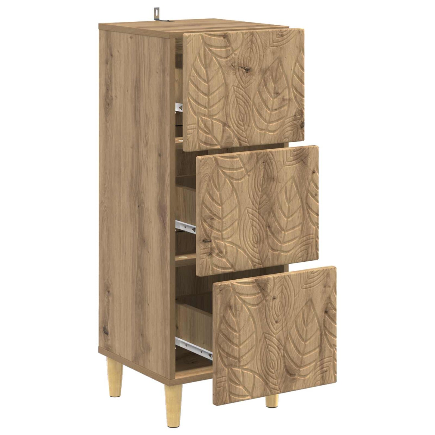 Drawer Cabinet 33 x 34.5 x 90 cm Engineered Wood Artisan Oak