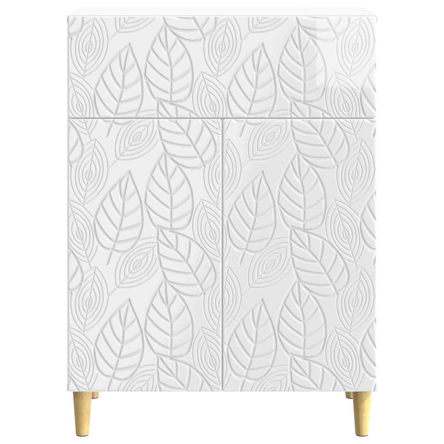 Sideboard High Gloss White 66 x 34.5 x 90 cm Engineered Wood