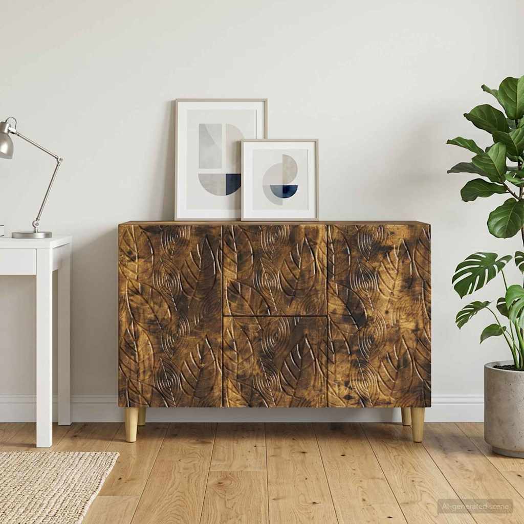 Sideboard Smoked Oak 89 x 34.5 x 60 cm Engineered Wood