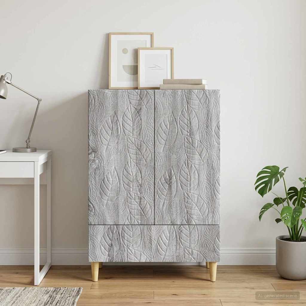Sideboard Grey Sonoma 66 x 34.5 x 95 cm Engineered Wood