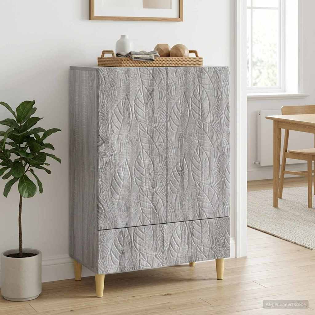 Sideboard Grey Sonoma 66 x 34.5 x 95 cm Engineered Wood