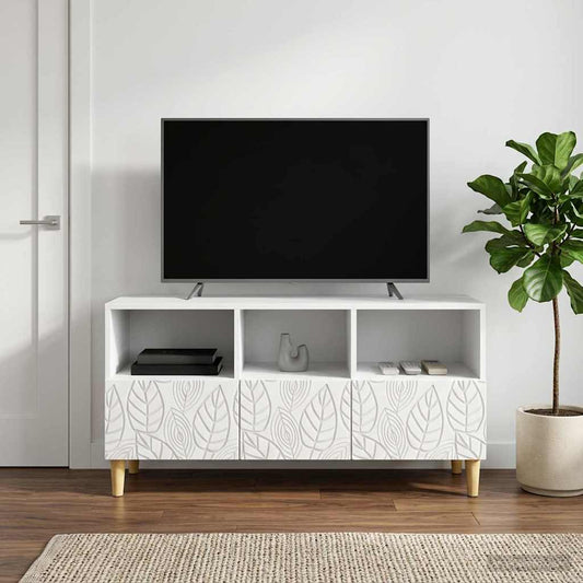 TV Cabinet 102 x 34.5 x 50 cm White Engineered Wood